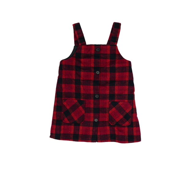 Červené kostkované teplejší šaty F&F