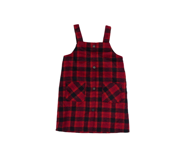 Červené kostkované teplejší šaty F&F