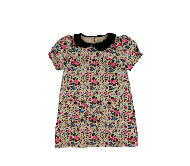 Květinové společenské šaty s límečkem Next