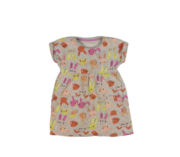 Šedé mikinové šaty se zajíčky Nutmeg