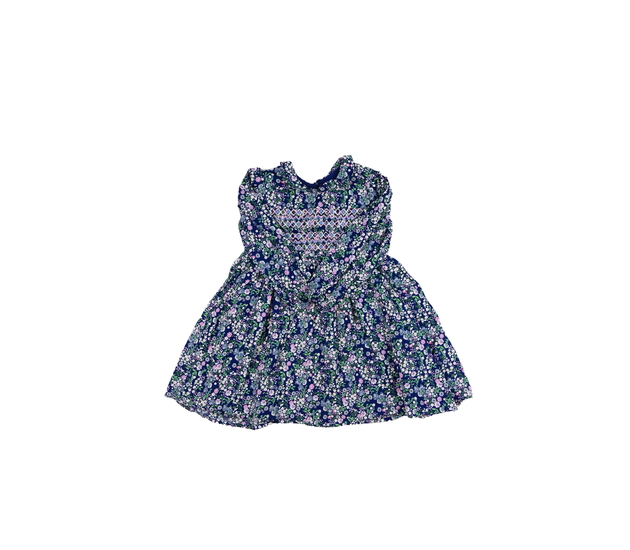 Modré květinové společenské šaty 