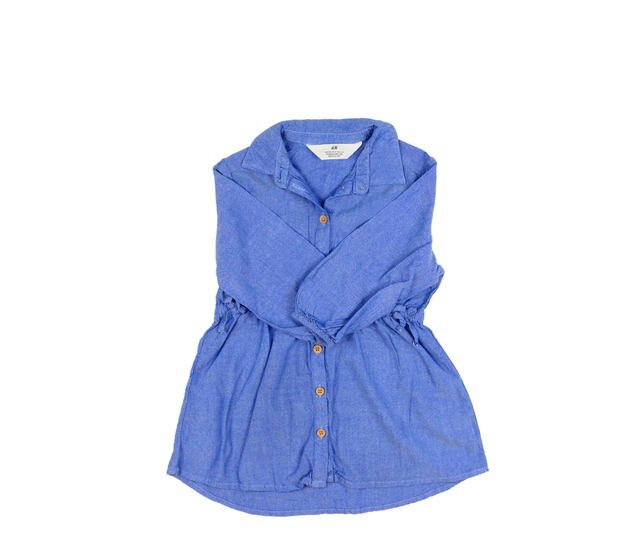 Modré lehké šaty s límečkem H&M