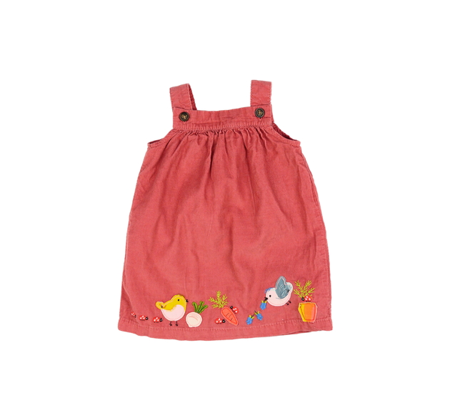 Červené šaty s ptáčky M&S