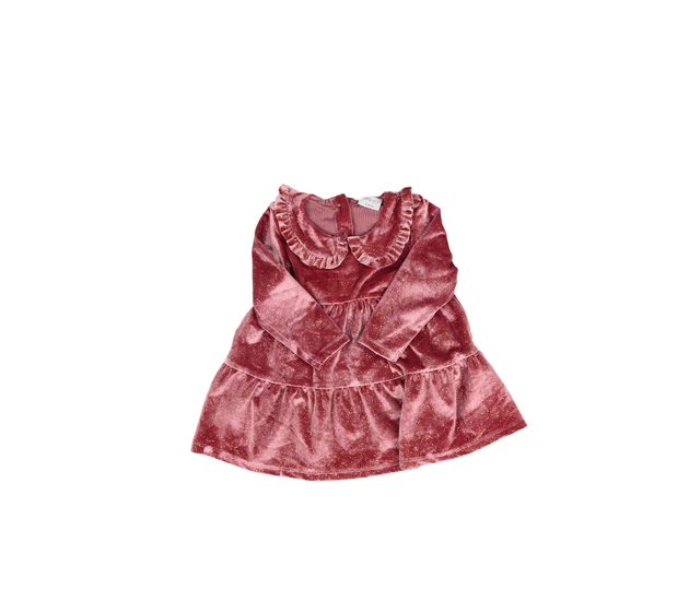 Růžové lesklé šaty s límečkem F&F