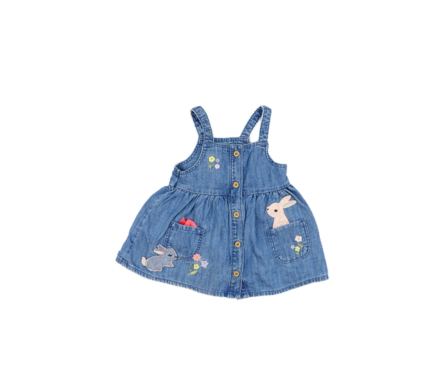 Modré riflové šaty se zajíčky F&F