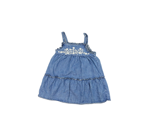 Modré riflové šaty s květinami George