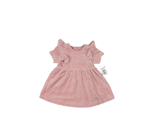 Nové růžové teplé šaty s volánky 