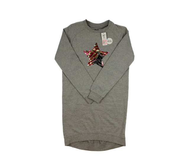 Nové šedé mikinové šaty s hvězdou M&Co