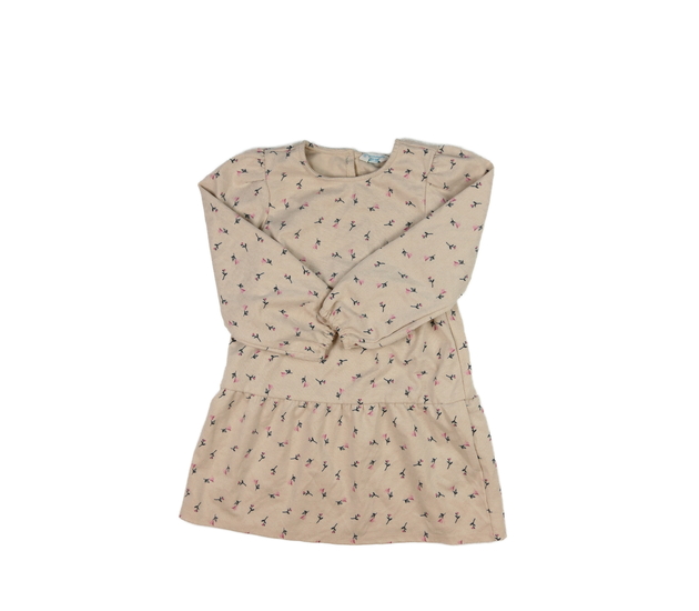 Krémové květinové teplejší šaty Primark 