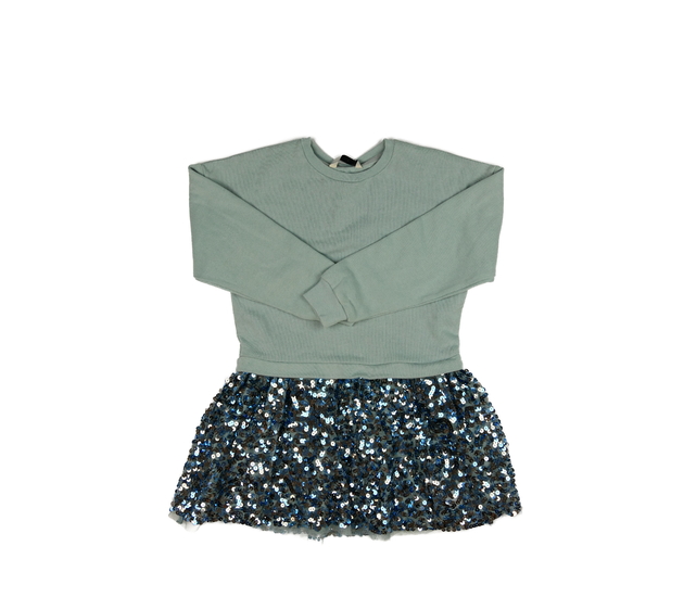 Zelené mikinové šaty s flitry na sukni George