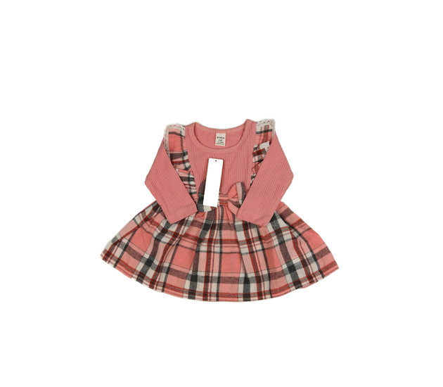 Nové růžové šaty s volánky 