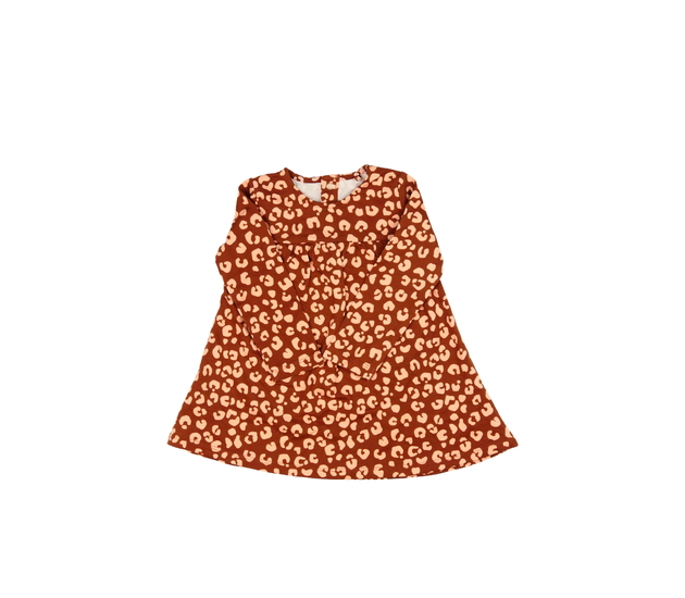 Hnědé vzorované šaty Tu