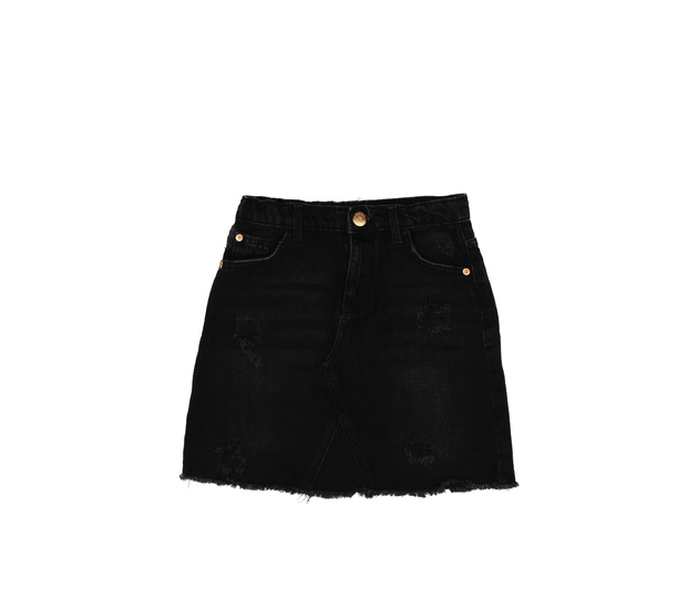 Černá trhaná riflová sukně River Island