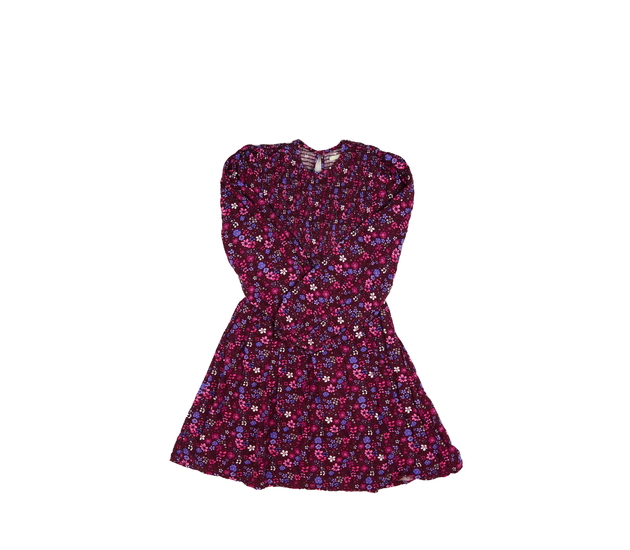 Bordo květinové šaty s prošívaným živůtkem George