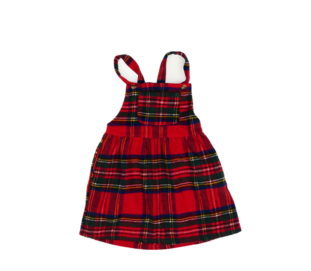 Červené kostkované teplejší šaty Next