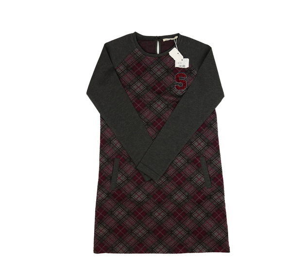 Nové tmavé kostkované šaty 