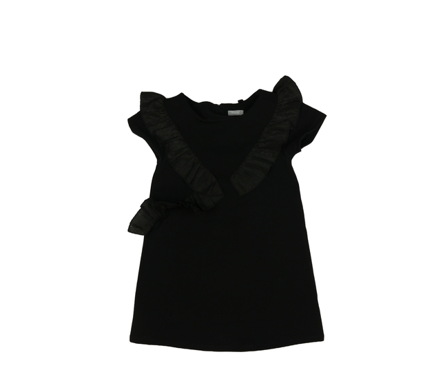 Černé společenské šaty s volánky Next