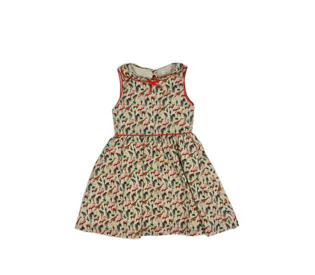 Hnědé společenské šaty se zvířátky safari Next