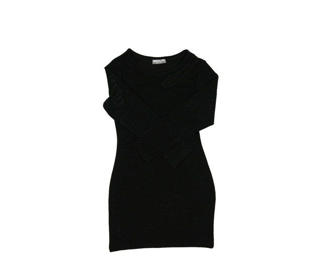 Černé společenské lesklé šaty 