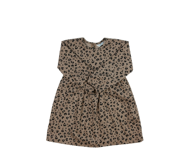 Hnědé vzorované teplé šaty Primark