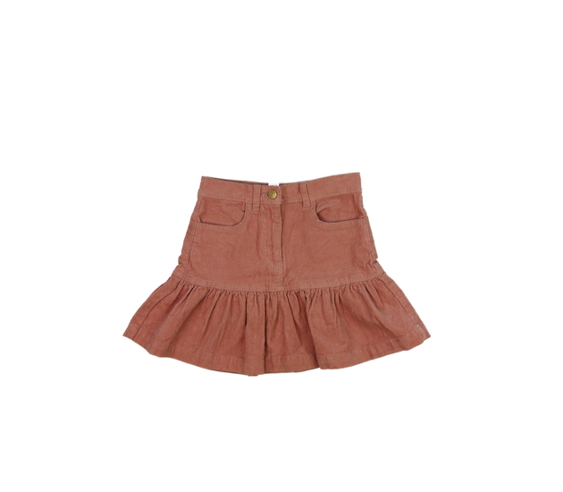 Růžová manšestrová sukně 