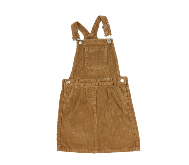 Hnědé manšestrové šaty