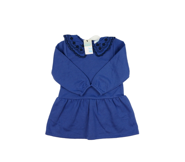 Nové modré mikinové šaty s límečkem Primark