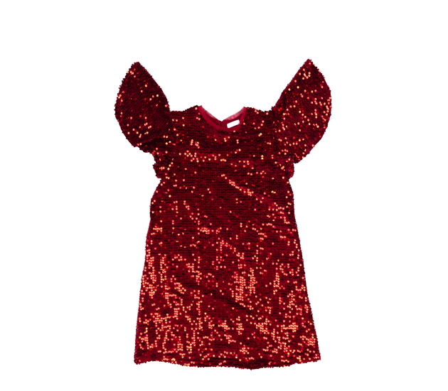 Červené flitrované společenské šaty Next