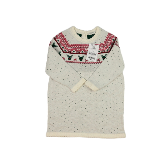 Nové světlé svetrové zimní šaty Next