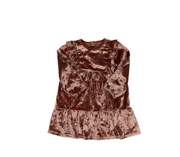 Semišové šaty s volánky Nutmeg