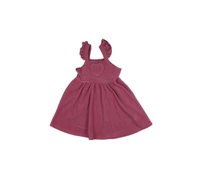 Růžové teplejší šaty se srdcem Tu 