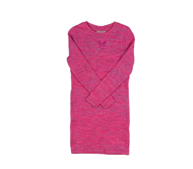 Světle růžové melírované pouzdrové šaty 