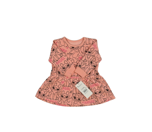 Nové růžové mikinové šaty Stitch Disney George