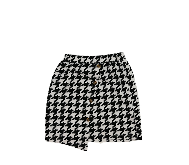 Bílá sukně s černým vzorováním 