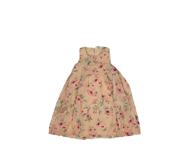 Meruňkové vzdušné květinové šaty H&M