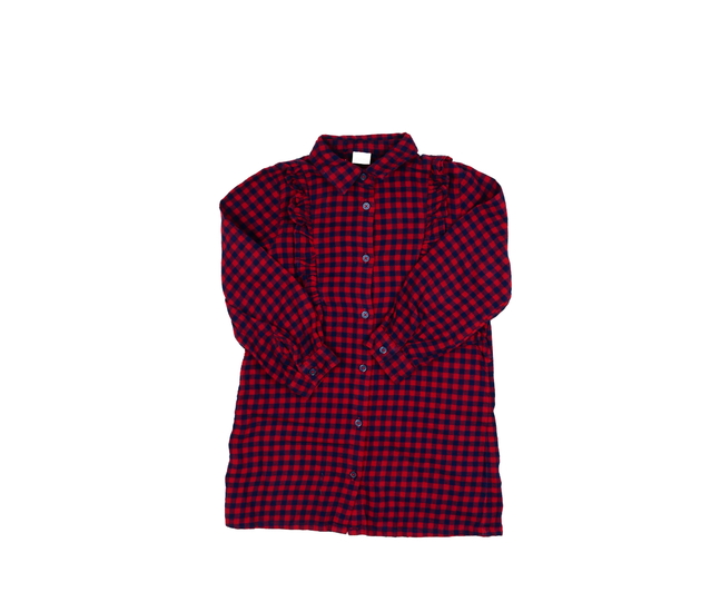 Červené kostkované šaty s volánky Next