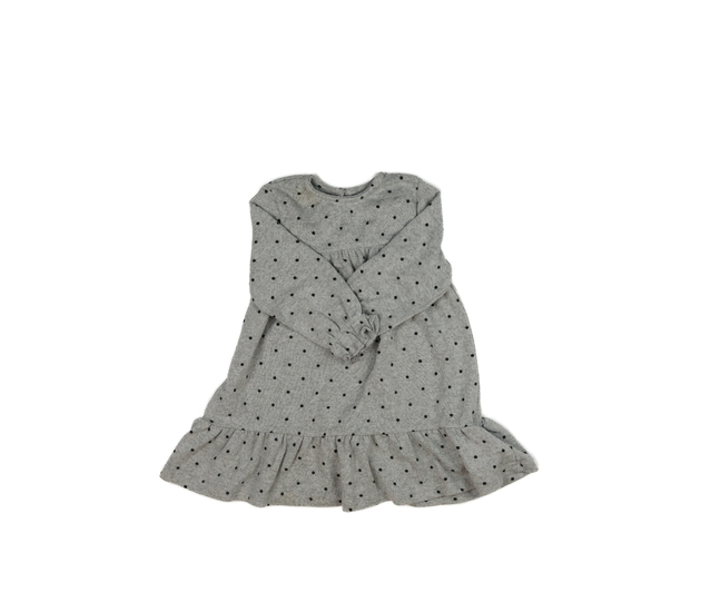 Šedé šaty s kolečky 