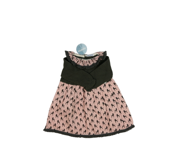 Nové růžovo-šedé teplejší šaty 