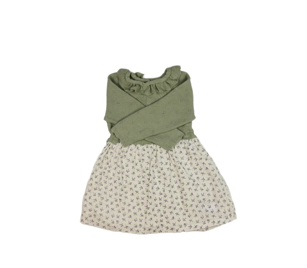 Zeleno-bílé květinové šaty Tu 