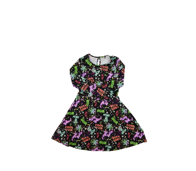 Černé šaty s party motivem Tu 