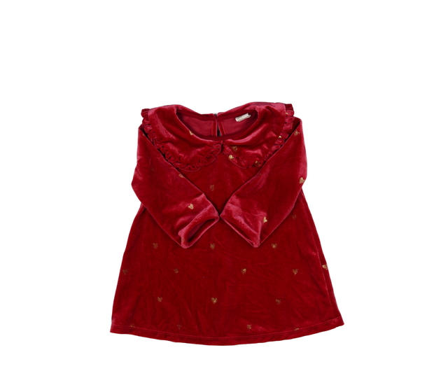 Červené společenské semišové šaty H&M