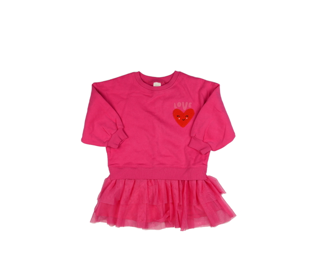 Růžové mikinové krátké šaty Next