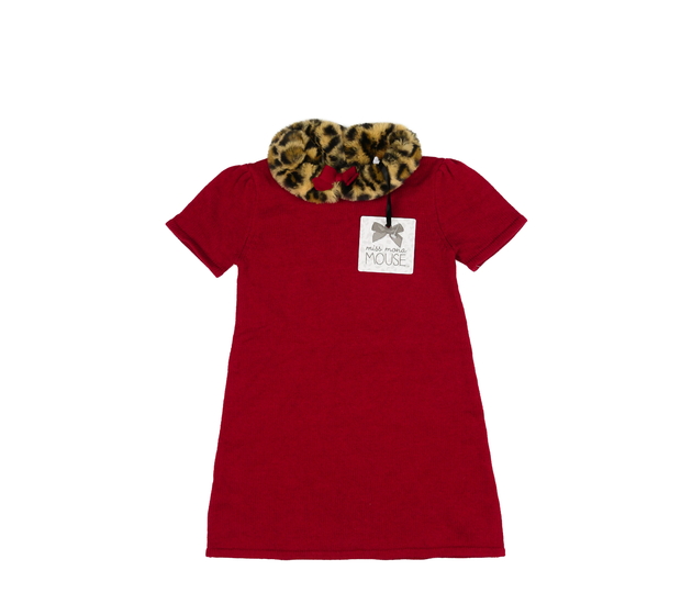 Nové červené svetrové šaty Minnie 