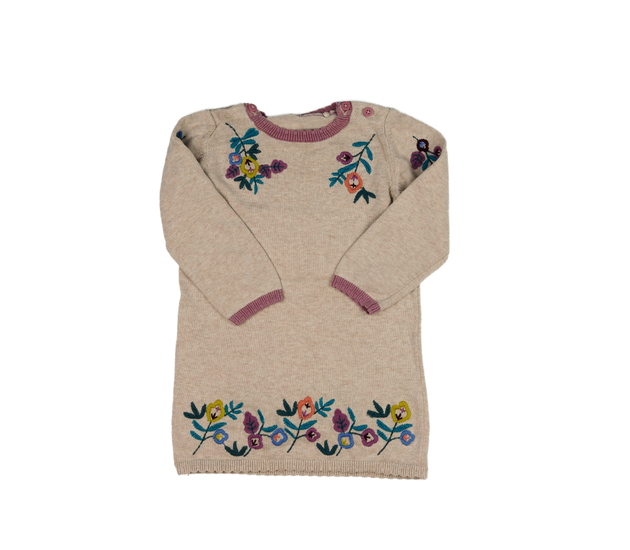 Světlé květinové svetrové šaty Tu