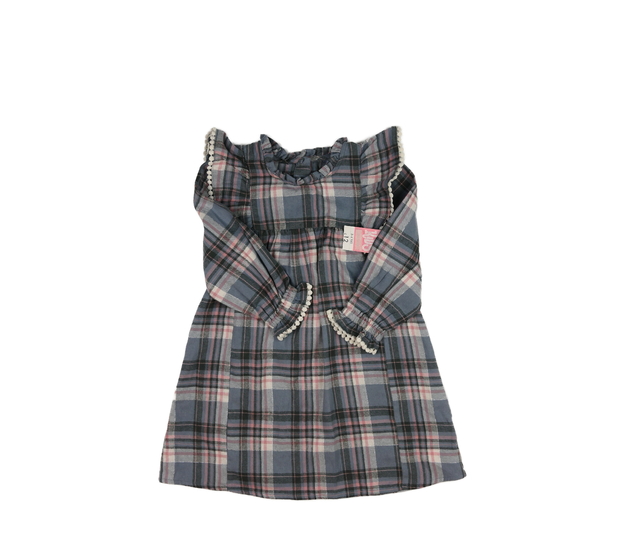 Nové pruhované společenské šaty s volánky