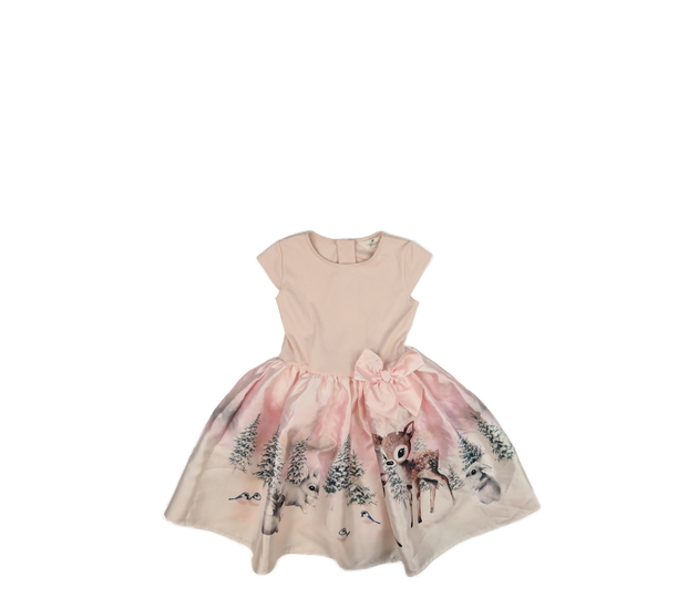 Růžové společenské šaty se zvířátky H&M