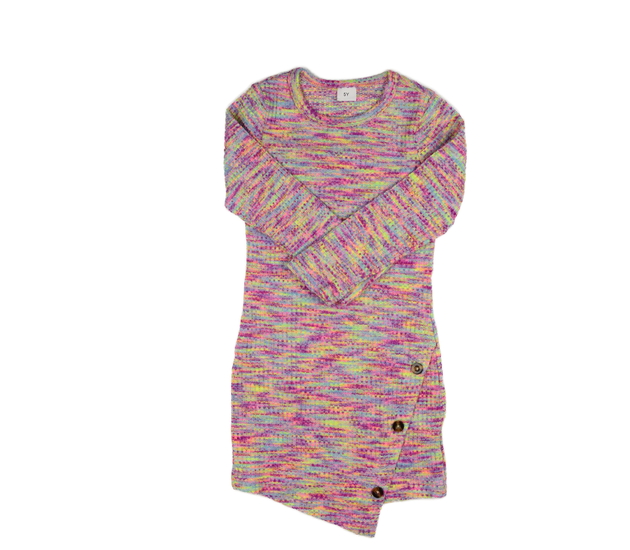 Růžové melírované pouzdrové šaty 