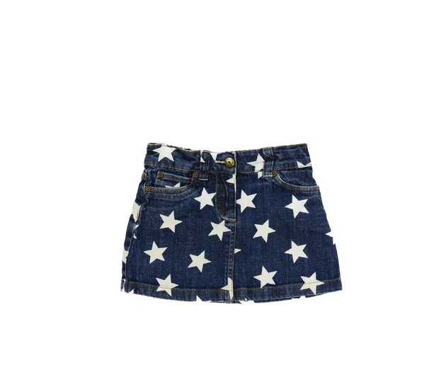 Modrá riflová sukně s hvězdami 