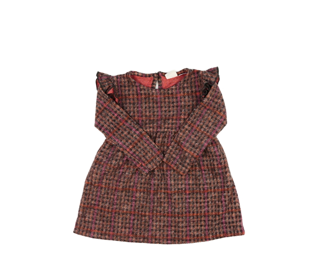 Vzorované teplé šaty s volánky Zara