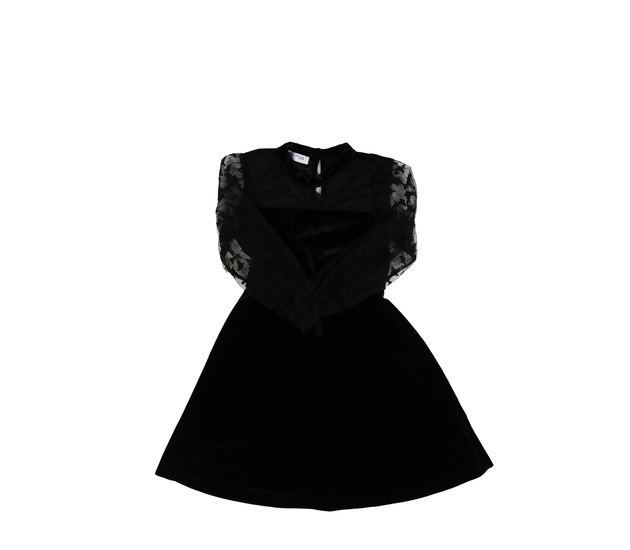 Černé společenské šaty se síťovinou